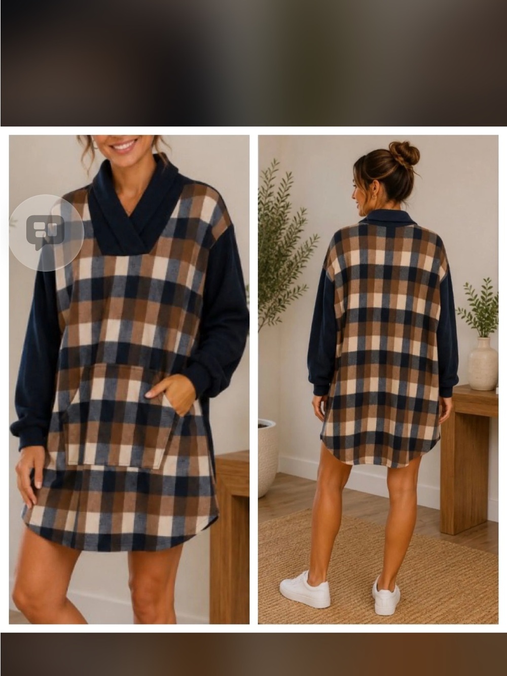 Chris and Carol plaid dress L